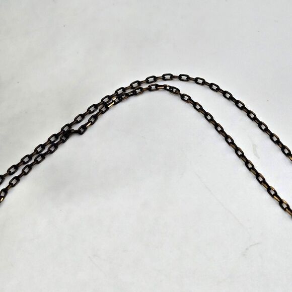 "5/$25" Goldtone Rhinestone Bead Gunmetal Goldtone Jaguar Necklace 23" - Picture 4 of 8